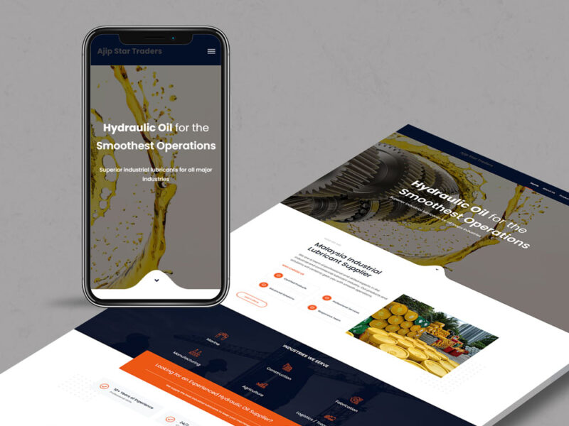 website development for industrial lubricant supplier company