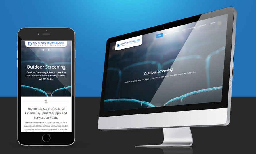 website development for cinema equipment company